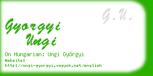 gyorgyi ungi business card