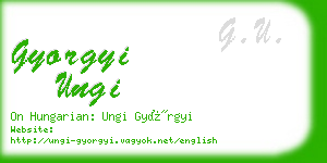 gyorgyi ungi business card